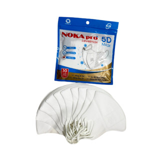 [1 Bịch 10 Cái] Khẩu trang NOKA 5D Pro MASK kiểu dáng thời trang, ngừa bụi, kháng khuẩn hiệu quả