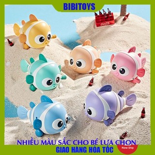 Đồ chơi chú cá hề chạy cót dễ thương, quẫy đuôi vui nhộn, chất liệu nhựa ABS an toàn cho bé