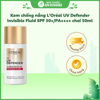  Kem chống nắng L'Oréal UV Defender Invisible Fluid SPF 50+ PA++++ chai 50ml 