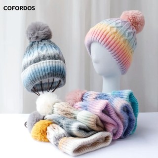 Mũ dệt kim với bóng Pompon lông giả chất lượng cao