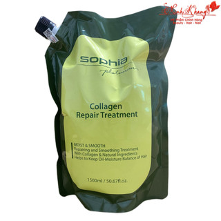 Kem hấp phục hồi tóc Collagen Sophia Repair Treatment Platinum 1500ml (dạng túi) 