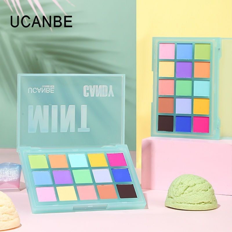 UCANBE Maka Longan EyeShadow Disk Nhiều màu sắc Full Matte Trang điểm Độ bão hòa thấp Ánh sáng cao M