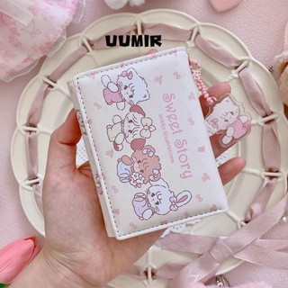 Ví ngắn UUMIR, Ví đựng tiền xu hoạt hình Mikko, Hộp đựng thẻ da PU thời trang dành cho nữ Cô gái