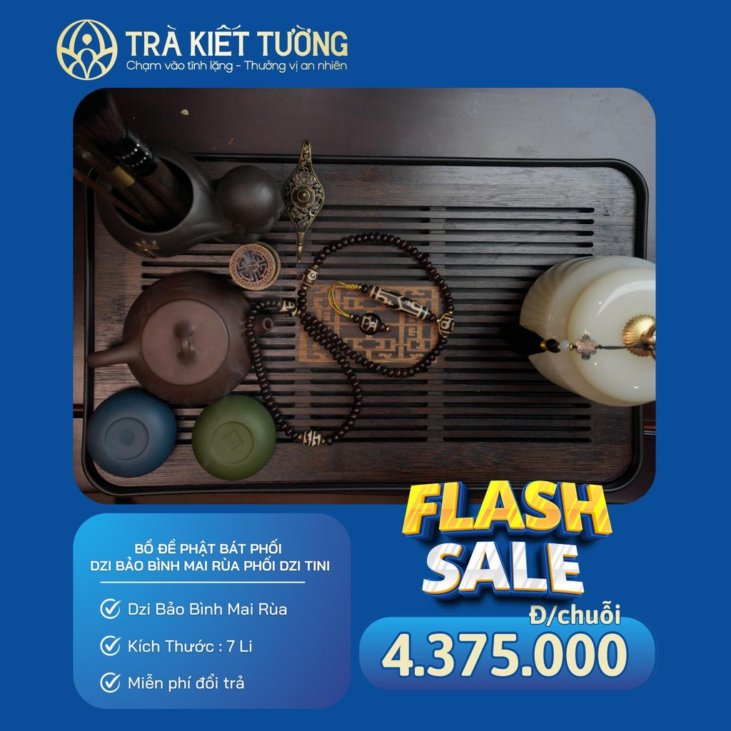 BỒ ĐỀ PHẬT BÁT PHỐI DZI BẢO BÌNH MAI RÙA + DZI TINI - PHONG THỦY KIẾT TƯỜNG