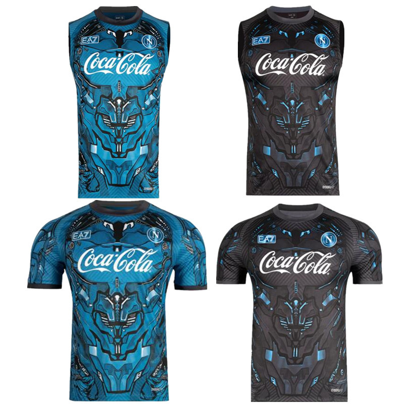 Áo tập luyện Napoli 25 26 Áo Vest xanh đen mới