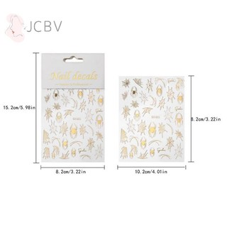 [JCBV] Miếng Dán Trang Trí Móng Tay Hình Nhện Trắng Đen