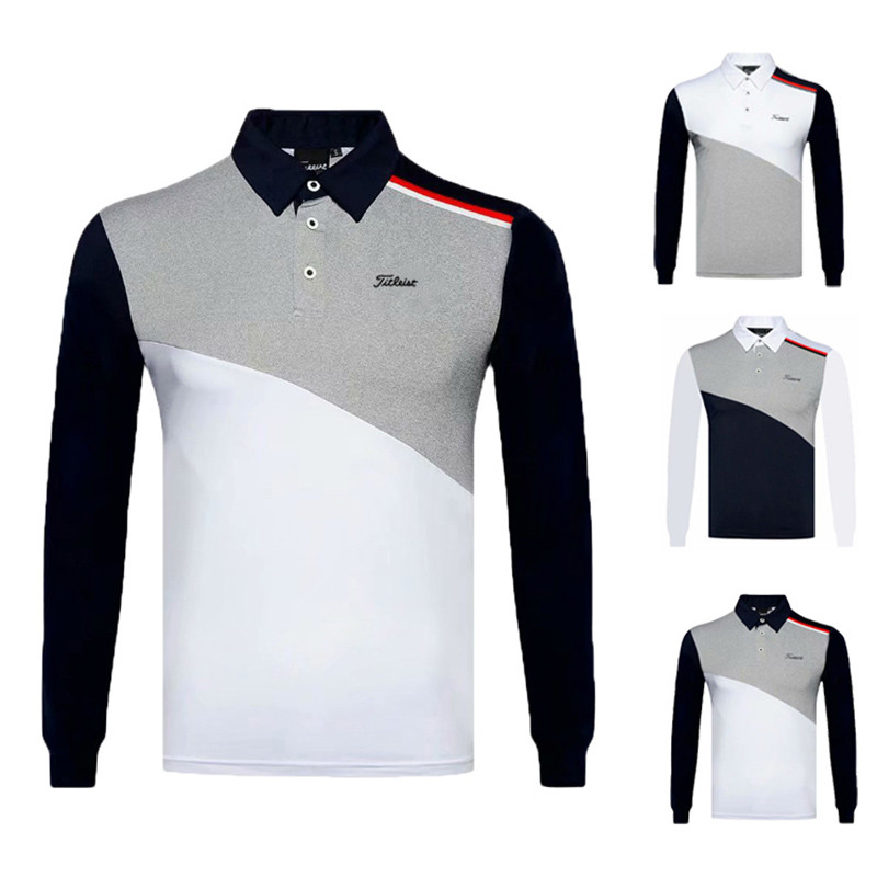 【Titleist】quän áo golf nam t shirt áo polo golf nam áo thun man áo golf wear men dài tay áo Mùa thu