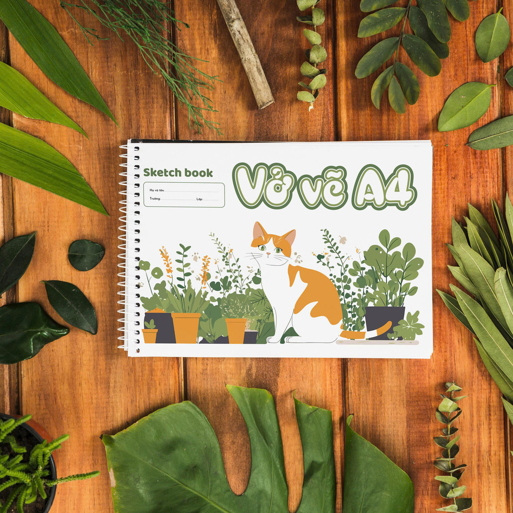 [ Vở Vẽ ] Vở Vẽ Lò Xo A4  40 trang - Vỡ Vẽ A4 giấy 100gsm-mẫu mới
