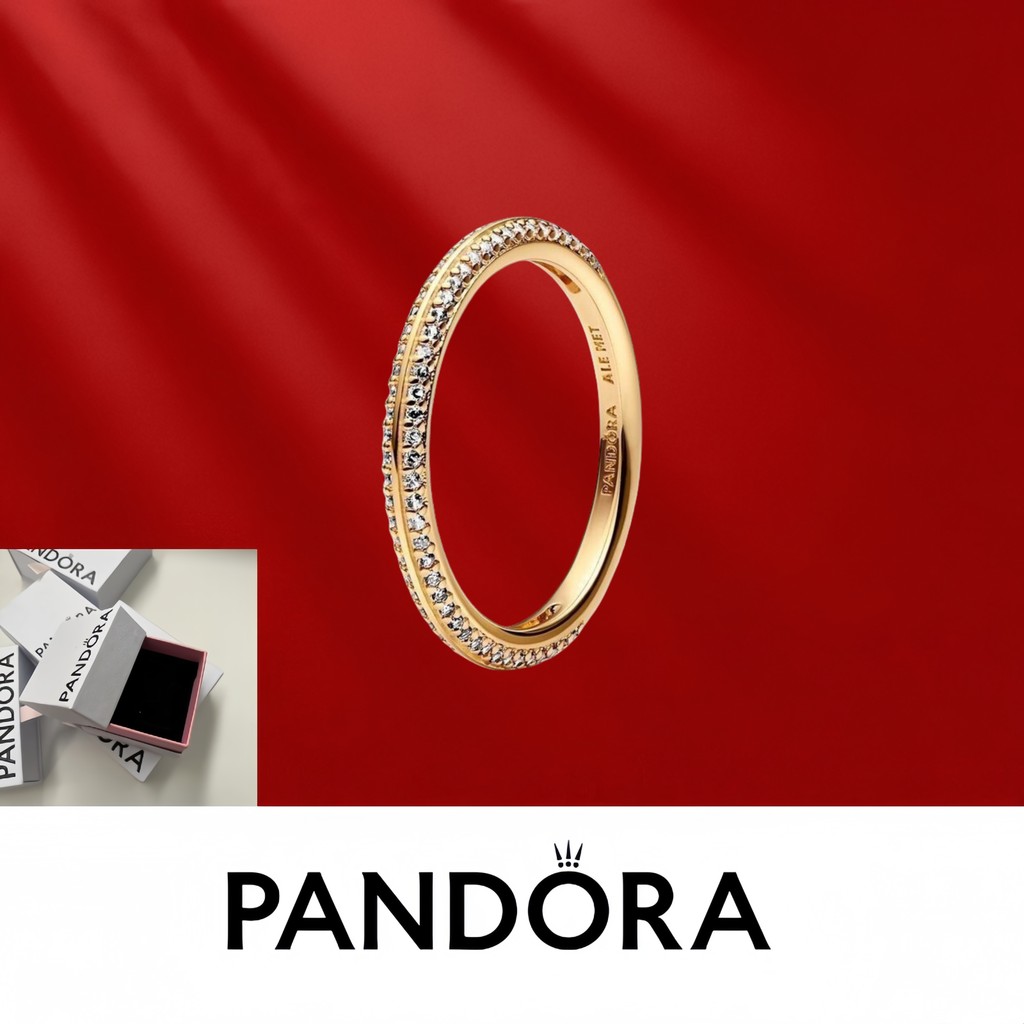 Trang sức bạc Pandora S925 (kèm hộp đóng gói) Nhẫn Pandora ME Pavé 169679C01