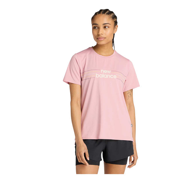 Áo Thun Nữ New Balance Linear Performance - Pink