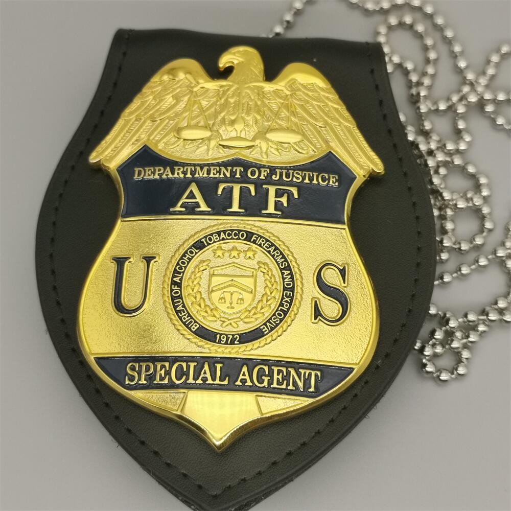 Huy hiệu Mỹ ATF kim loại, FBI ID, huy chương kỷ niệm cho CQSK
