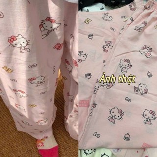  Quần Ngủ Nữ In Họa Tiết Hoạt Hình Dáng Dài Form Rộng Dễ Thương Mềm Mát 