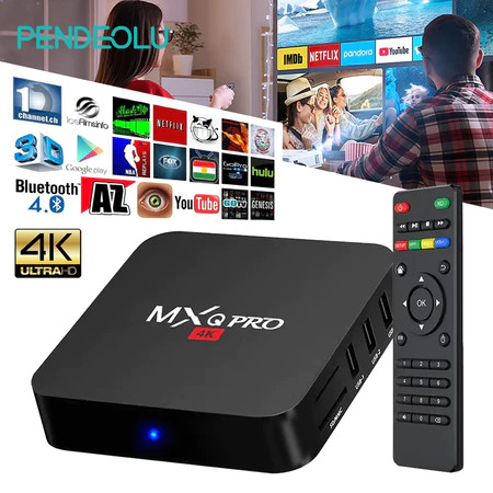 PENDEOLU Android TV Box MXQ PRO,Hộp Giải Mã TV Internet,Tiếng Việt WIfI 5G,Độ Phân Giải 4K,8G+128GB/