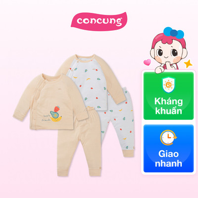 Set 2 bộ rayon chống muỗi dài Animo VD0425027 (9-12M,Kem -trắng,NN06)