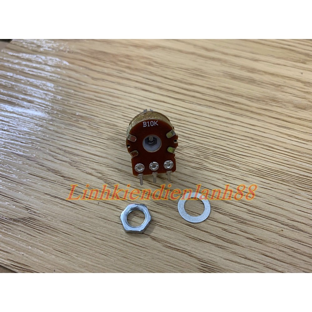 Chiết áp B10K 10K kép 6 chân trục dài 20mm