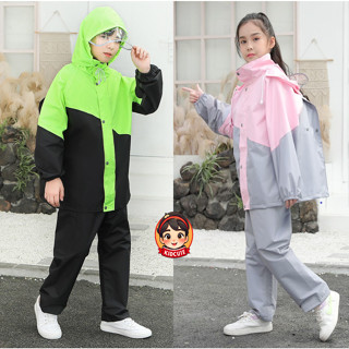 BỘ QUẦN ÁO đi mưa CAO CẤP cho bé từ 5 -15 tuổi - HÀNG LOẠI TỐT, SIÊU BỀN và chống thấm nước tốt.