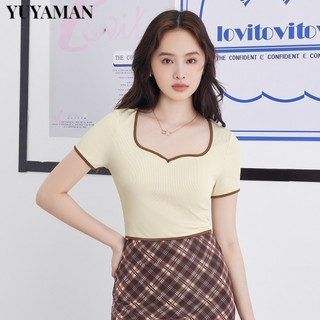 Áo thun Lovito màu trơn phối viền tương phản phong cách thường ngày dành cho nữ L58AD024 (Màu mơ)