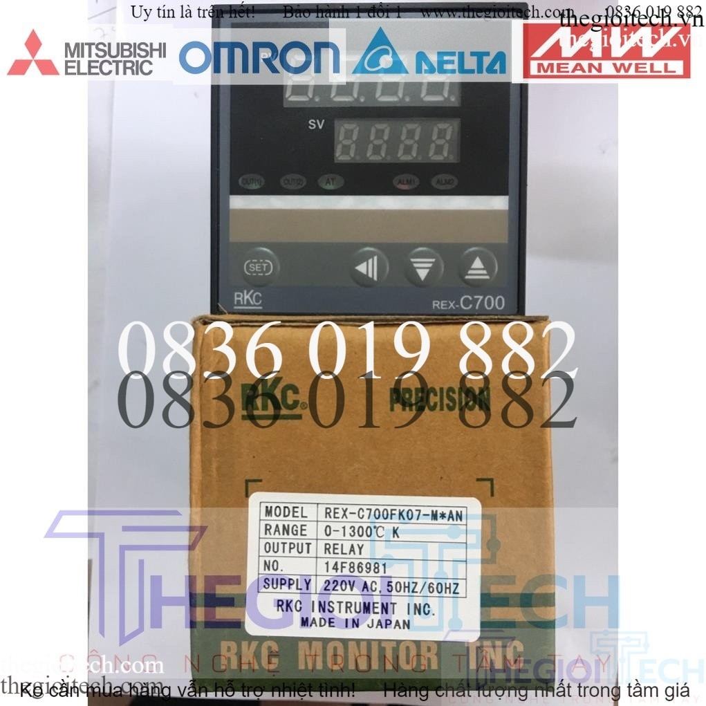 Bộ điều khiển nhiệt độ RKC C700 REX-C700 - Relay -  SSR mặt 72x72 - SSR- 0~400°C