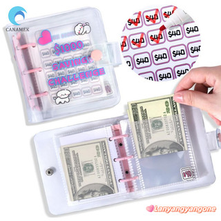 Canamek 1000 tiết kiệm thử thách chất kết dính mini với phong bì tiền mặt di động tiết kiệm tiền ngân sách chất kết dính sách người tổ chức có thể tái sử dụng quà tặng năm mới mới