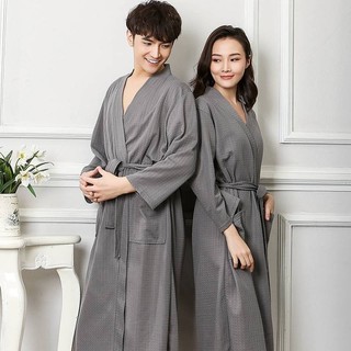  O cho à ng t m Xuân Thu Cặp Đôi Váy Ngủ Nữ Thấm Hút Áo choàng Tắm Mùa Hè Giữa Chiều Dài Váy Ngủ Nam Gợi Cảm Váy Ngủ Nữ Homewear