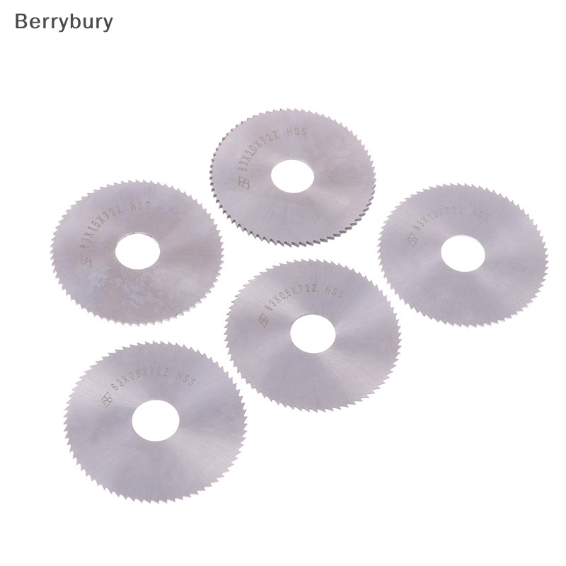 Berrybury 63mm g & Slotg Lưỡi cưa W6542 Đĩa cắt tròn bằng thép HSS cho máy CNC g Dụng cụ cắt thép kim loại MỚI