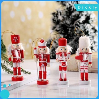 Dickly set 4 đai ốc gỗ 12cm để bàn trang trí giáng sinh