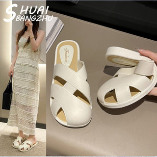 SHUAIBANGZHU  dép cross đế cao dép nữ dép đi biển Chống Trượt Nổi bật Đa dụng Chất liệu tốt Đàn hồi tốt FBT2470GLF 29Z240717