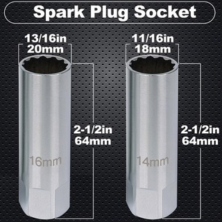 ⭐LOVE⭐ Spark Plug Socket Chrome Vanadium Steel Removal Tool Silver Sleeve Socket 1pcs