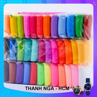 [Siêu Sale] Đất sét nhật tự khô an toàn Lốc 36 màu cao cấp Softclay nặn hình, làm Butter slime kèm bộ cây tạo hình