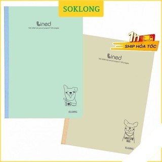 Vở kẻ ngang Klong B5 120 trang Ms 841 [Chọn Màu] Lined may dán gáy [SOKLONG], sổ KLong bìa dễ thương