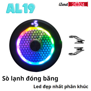 Sò lạnh đóng băng Tản nhiệt điện thoại AL19 có đèn chạy led cực đẹp + màn hình kỹ thuật số hiển thị nhiệt độ
