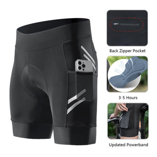 Santic Quần 1 / 2 ngắn đi xe đạp có mút đệm 4d thoáng khí cho nam KM3C05173H