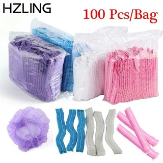Bộ 100 mũ chụp tóc y tế bằng vải thiết kế tiện lợi