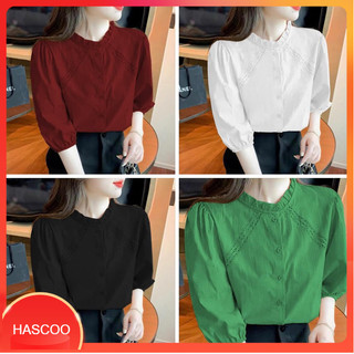 Áo babydoll, áo sơ mi phong cách sang chảnh tiểu thư Hascoo APR