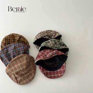  Mũ nồi mũ beret mũ anh quốc mũ công tử cho bé trai caro thô mềm phối khuy phong cách cổ điển  BERNIE 