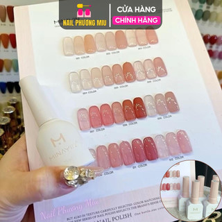  Sơn Thạch Minayin 12 Màu Tông Hồng Nâu Tặng Bảng Màu Chính Hãng Làm Nail Sơn Gel Sánh Đặc Mịn Mướt 15ml Bám Màu Lâu Nữ 