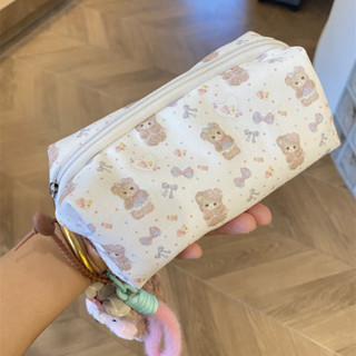 Hộp đựng bút chì in hình gấu đơn giản Túi văn phòng phẩm đa chức năng dung tích lớn dễ thương