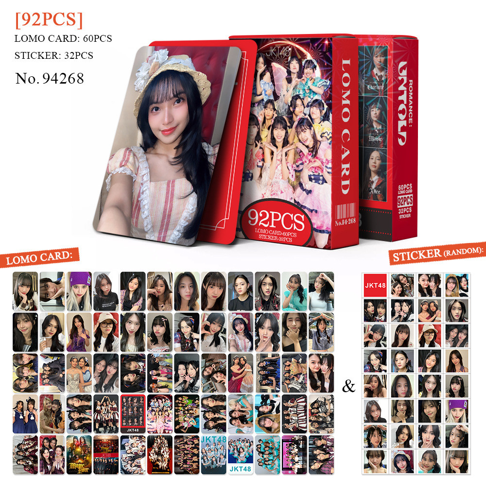 50-92pcs/box JKT48 Lomo Cards Stickers Holographic Photocards Indonesian girl group Laser Hologram P