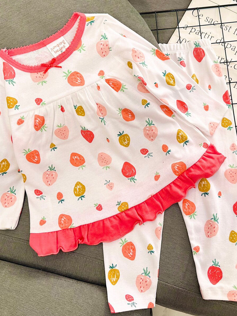 {Home pajamas} [10-22kg] Bộ đồ thu đông cho bé gái mặc ngủ thun borip xuất dư mền mịn,set áo dài qu