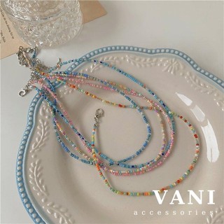 TS1177 - Vòng Cổ Hạt Gạo Màu Kẹo Macaron Kiểu Bohemian - Vani Store
