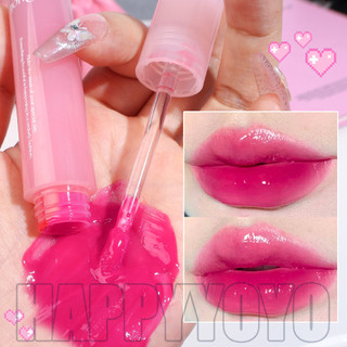 6 Màu Hồng Pha Lê Thạch Liquid Lipstick- Gương Nước Ánh Sáng Son Bóng- Dưỡng Ẩm Lâu Dài Làm Mịn Môi Glaze
