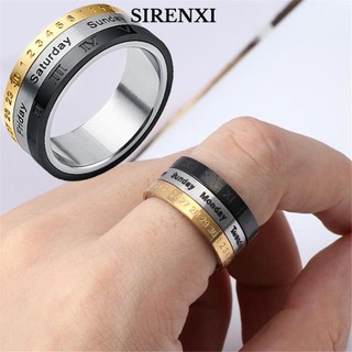 SIRENXI Xoay 3 Phần Hình Lịch La Mã Cổ Điển Thời Trang Cho Nam