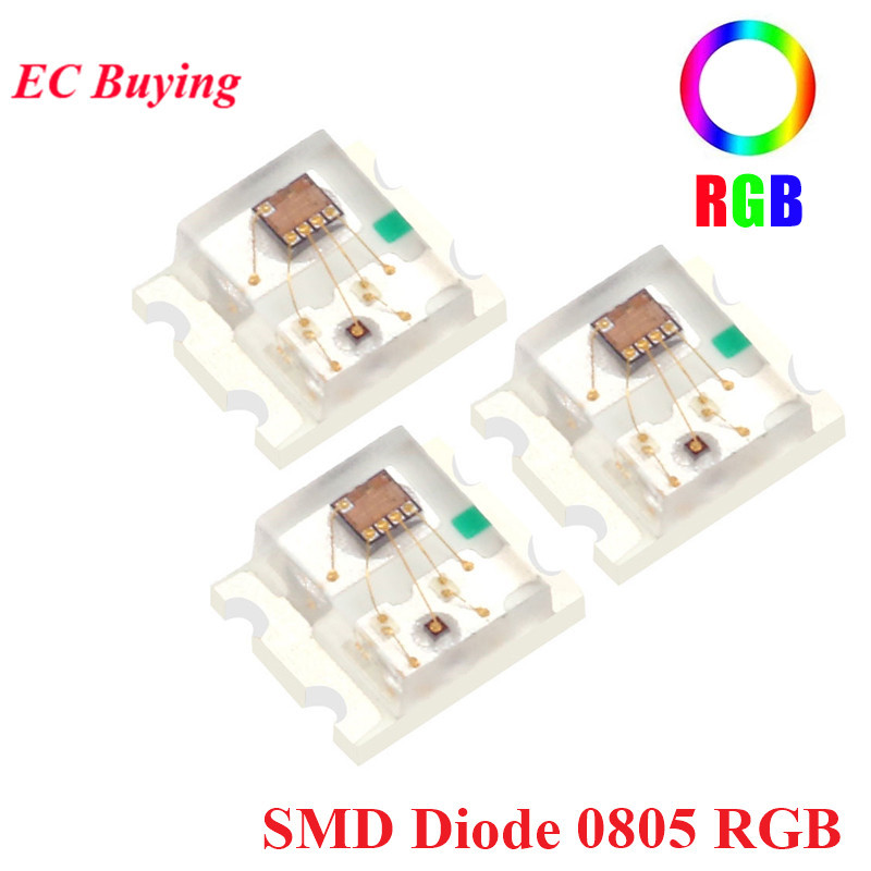 Bộ 50 Đèn LED Nhấp Nháy SMD Diode 0805 RGB Diodo flash Alto Brilho Diod 0807 RGB Flash LED Màu Nhanh