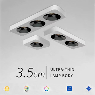  Đèn Led Âm Trần Vuông Siêu Mỏng 3,5cm Đèn Trần Trắng Có Thể Điều Chỉnh Độ Sáng Cho Phòng Ngủ Phòng Khách Hành Lang 