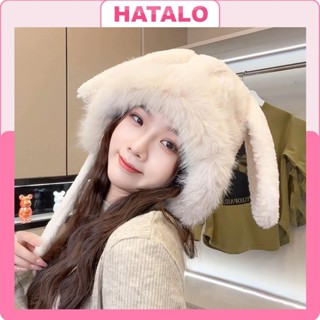 Mũ len nữ tai thỏ mùa đông trùm đầu ấm áp Nón lông thỏ mềm mại cute thời trang dễ thương sang chảnh
