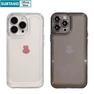 Suntaiho Ốp Lưng iPhone Đẹp trong suốt in hình Thẩm Mỹ Vỏ Dễ Thương Họa Tiết Thỏ Màu Hồng Cói Ốp Điện Thoại TPU Mềm Cao Cấp Chống Sốc Cho Iphone 16 15 14 13 12 11 Pro Max IP 7 8 Plus Iphon X Xs XR Xs Max Ốp Lưng