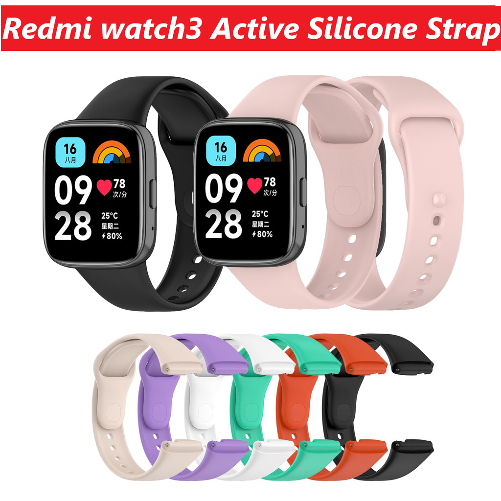Redmi watch 3 Active Dây đeo silicon hoạt động cho Watch3 Active Dây đeo cổ tay mềm hoạt động Phụ kiện thông minh