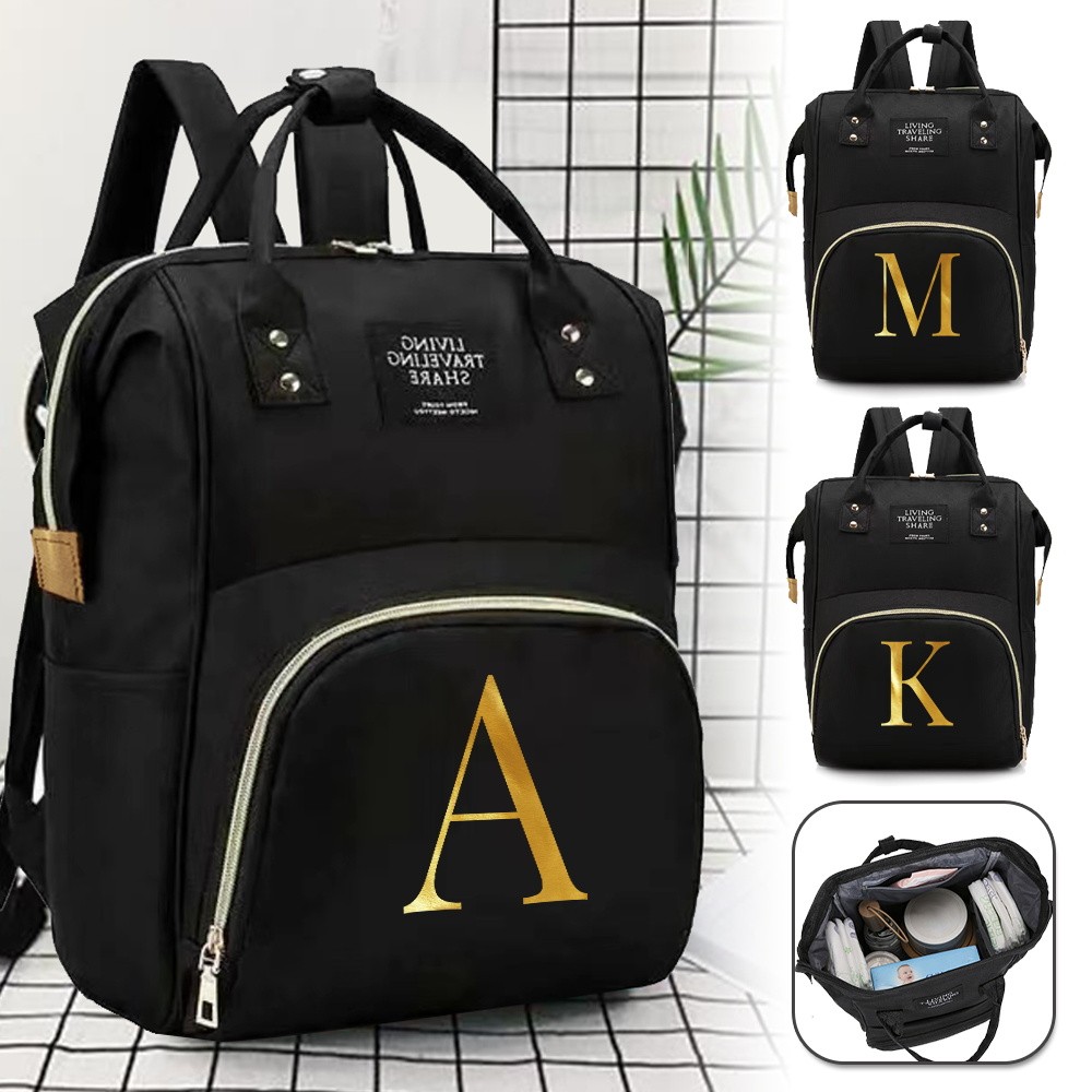 Nursing Bags Nappy Backpack Bag Mummy Large Capacity Bag Diaper Bags Mommy Organizer Letter Series T