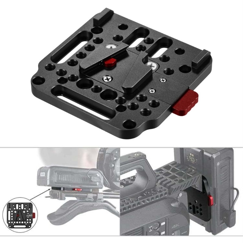 WU Unisex V Mount Plate V Lock Plate cho pin lớn đính kèm máy ảnh