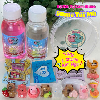   Hot Trend  BỘ KIT SLIME TÚI MÙ  Đồ Chơi Tự Làm Slime Kèm Charm Túi Mù   Mịn Tay và An Toàn hàng Việt Nam Handmade 
